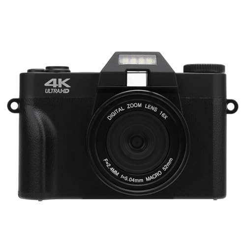 AKLOSIPY 56 MP Digitalkamera 4K 16x Zoom 3 Zoll Rotierende IPS HD -Bildschirm -Webcam mit Drahtloser Übertragung für Soziale Medien Live -Streaming von AKLOSIPY