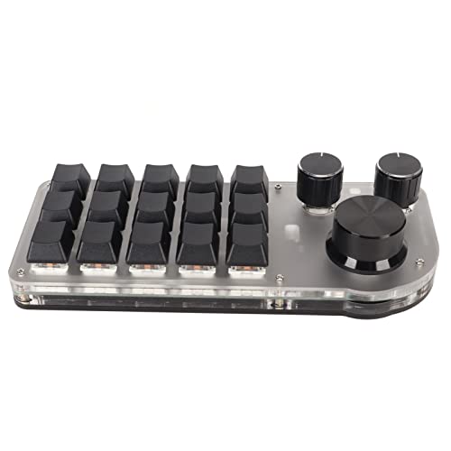 AKLOSIPY USB 5 -Schlüssel -Tastatur mit 3 -Ports Typ C und DIY Programmierbare Funktionen für Büro und Spiele von AKLOSIPY
