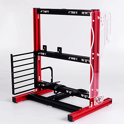 ATX M -ATX/ITX Open Chassis Rack - Leichtes Aluminiumdesign für Übertakten, Tragbare und Effiziente Wärmeableitung (Rot) von AKLOSIPY