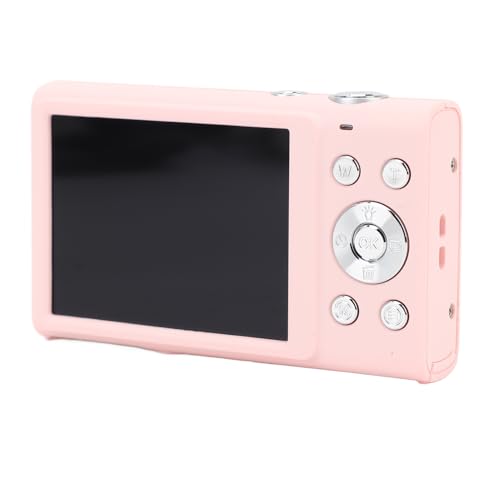 Digitalkamera Vlogging Camera 2.7K 48MP Autofokus 16x Digital Zoom 2,8 Zoll IPS -Bildschirm mit Anti -Shake -Fülllicht für Reise -Vlogs (Rosig) von AKLOSIPY