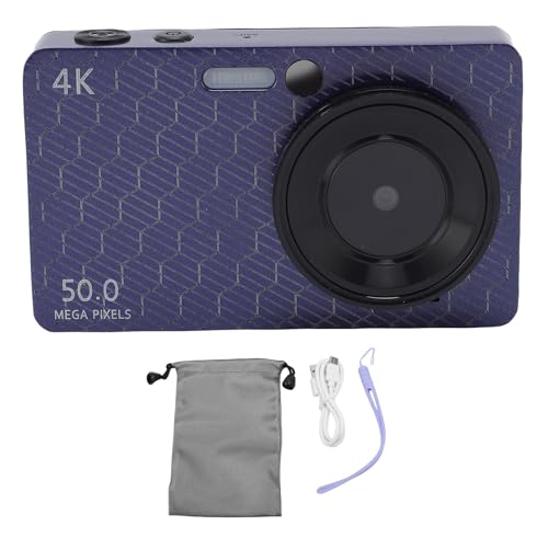 Digitalkamera mit Mehreren Filtern 4K 50 MP 2,8 -Zoll -Bildschirm 16x Digital Zoom Auto Focus Füllung Licht für die Campusfotografie (Blue) von AKLOSIPY