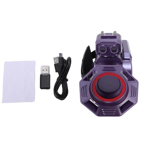 WiFi -Videokamera 4K Ultra HD Camcorder mit 3 Zoll HD -Farbbildschirm Auto Focus -System für Tägliche Lebensaufzeichnungen und Social -Media -Teilen (violett) von AKLOSIPY