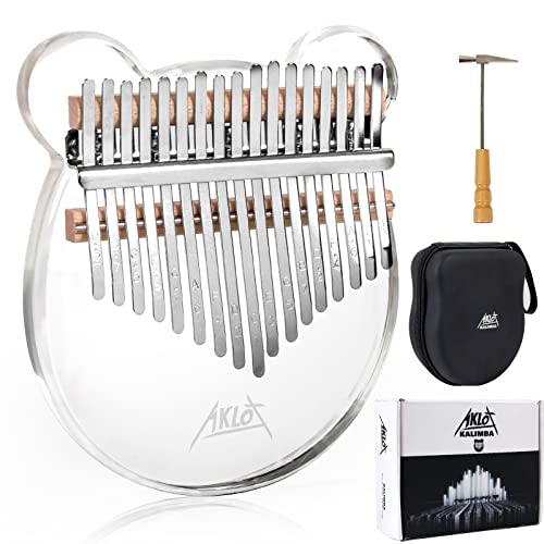 AKLOT Kalimba 17 Schlüssel Transparentes Acryl Panda Daumen Klavier Note Geschnitztes Starter Finger Piano mit Kalimba Case Tune Hammer Study Booklet Aufkleber AKLOT Kalimba 17 Schlüssel Transparentes Acryl Panda Daumen Klavier Note Geschnitztes Starter Finger Piano mit Kalimba Case Tune Hammer Study Booklet Aufkleber von AKLOT