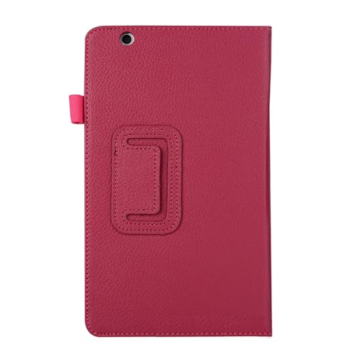 AKLiSa Hülle für Huawei Mediapad M3 8.4 BTV-W09 BTV-DL09 Tablet Schutzhülle Intelligente Magnetische Flip Cover mit Standfunktion (Rot) von AKLiSa