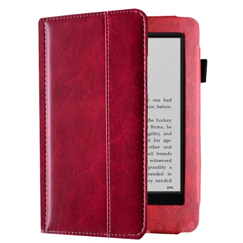AKLiSa Slimshell Hülle für Kindle Touch 2012 D01200 E-Book Cover Intelligente Magnetische Schutzhülle Automatische Sleep/Wake Funktion (Rot) von AKLiSa