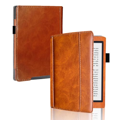Custer Hülle für Kobo Aura H2O First Generation (Modell:N250) Schutzhülle PU Leder Schutzhülle für Kobo Aura H2O First Generation (Modell:N250) (Braun) von AKLiSa