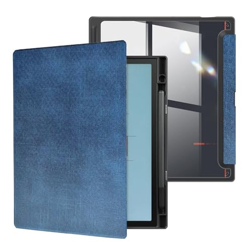Schutzhülle für 26,2 cm (10,3 Zoll) Boox Note Air3 C/B&W Tablet – leichte, transparente Rückseite mit automatischer Sleep/Wake & integriertem Stifthalter, Dunkelblau von AKLiSa
