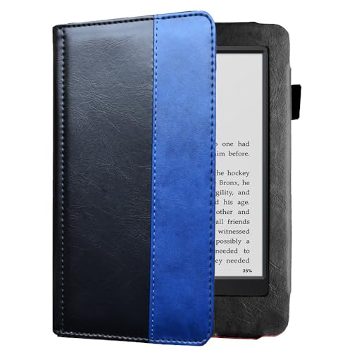 Schutzhülle für Amazon Kindle (7. Generation, veröffentlicht im Jahr 2014) – geeignet für 6 Zoll Kindle Modell WP63GW) E-Book-Hülle, intelligente, leichte All-Inclusive-Schutzhülle (Schwarzblau) von AKLiSa