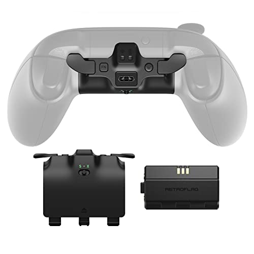 AKNES RetroFlag SuperPack Controller Back Paddles für Xbox Series X|S, Programmierbare Back Button Attachment, 1000mAh Akku, Mapping/Six-Axis Gyro/Turbo, Kompatibel mit Windows/Switch/Steam Deck von AKNES