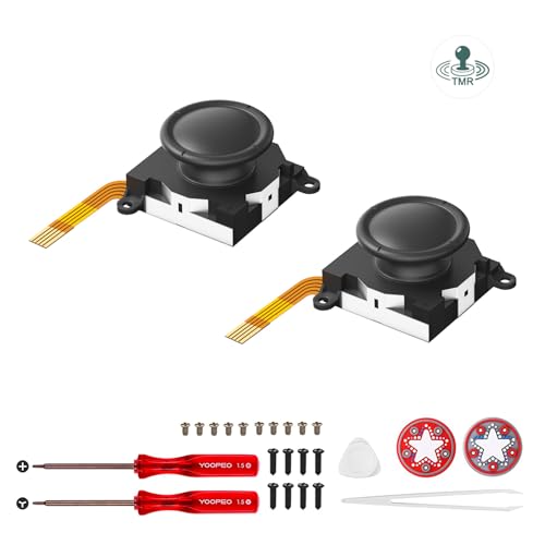 AKNES Switch JoyCon Joystick Ersatzteile - No Stick Drift, TMR Joy Con Sticks Zubehör Reparaturkit Kompatibel mit Nintendo Switch/OLED/Lite, mit Reparaturwerkzeug AKNES Switch JoyCon Joystick Ersatzteile - No Stick Drift, TMR Joy Con Sticks Zubehör Reparaturkit Kompatibel mit Nintendo Switch/OLED/Lite, mit Reparaturwerkzeug von AKNES