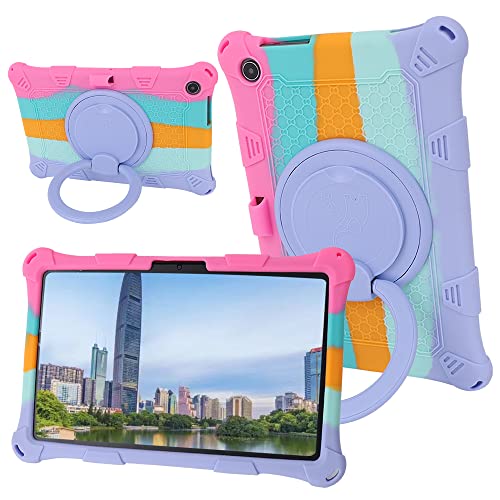 AKNICI 10,36 Zoll Silikon Hülle für ALLDOCUBE iPlay 50/ALLDOCUBE iPlay 50 Pro, Hülle mit 360° Drehbarer Ständer/Griff/Stifthalter für ALLDOCUBE iPlay 50/iPlay 50 Pro Tablet 10,36 Zoll, Rosa Lila von AKNICI