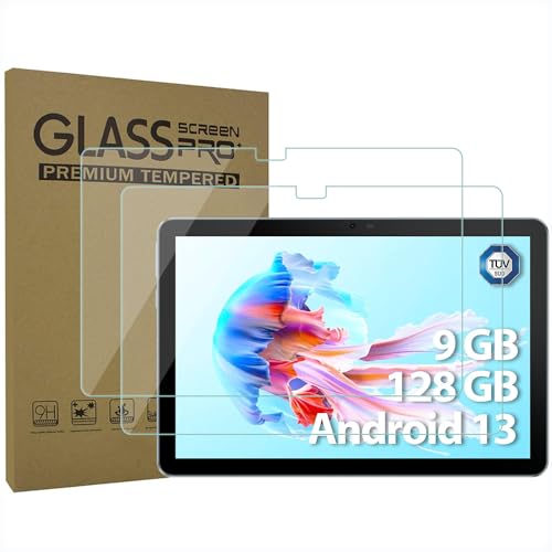 AKNICI 2-Stück PanzerglasFolie Schutzfolie für DOOGEE T10E Tablet 10 Zoll Android 13 Tablet PC, Gehärtetem Glas Panzerglasfolie Displayschutz für DOOGEE T10E, 9H Härte/Anti-Kratzer von AKNICI