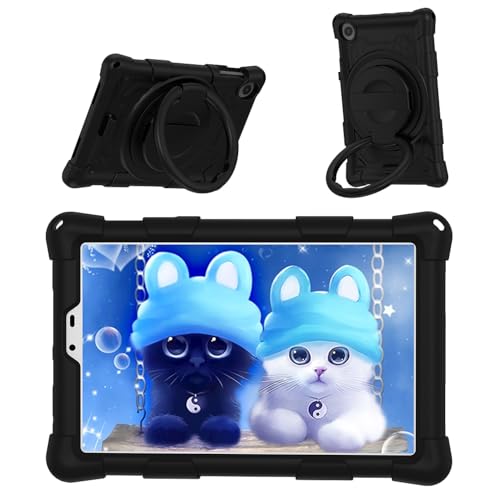 AKNICI 8,4 Zoll Silikon Hülle für ALLDOCUBE iPlay 50 Mini/ALLDOCUBE iPlay 50 Mini Pro Tablet, 360° Drehbarer Ständer/Handschlaufe, Integrierter Stifthalter, Schwarz von AKNICI