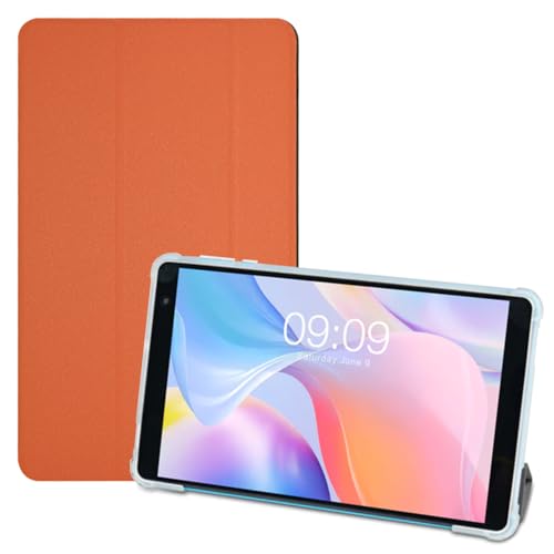 AKNICI Hülle für ALLDOCUBE iPlay 50 Mini Lite/TECLAST P80T Android 12 Touch 8 Zoll Tablet, Ultra Dünn PU Leder Weiche TPU Rückseite Abdeckung Klappständer Schutzhülle, Orange von AKNICI