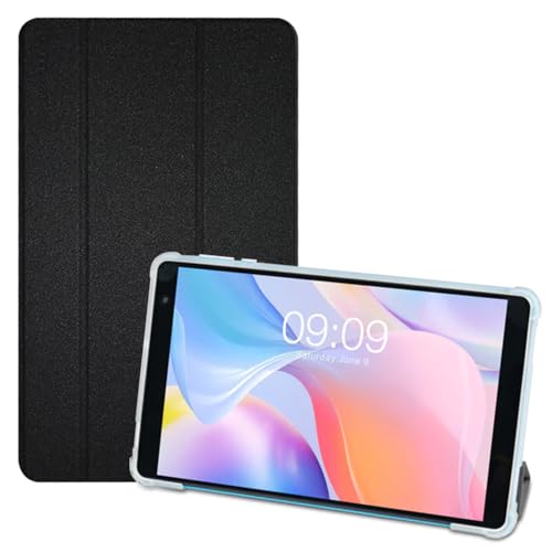 AKNICI Hülle für ALLDOCUBE iPlay 50 Mini Lite/TECLAST P80T Android 12 Touch 8 Zoll Tablet, Ultra Dünn PU Leder Weiche TPU Rückseite Abdeckung Klappständer Schutzhülle, Schwarz von AKNICI