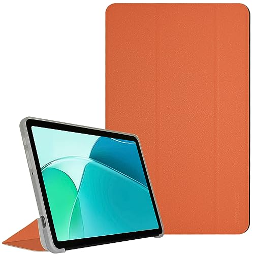 AKNICI Hülle für TECLAST P40S/TECLAST Neu P40HD(2023)/TECLAST Neu M40 Plus(2023) Tablet, Ultra Dünn PU Leder Weiche TPU Rückseite Abdeckung Klappständer Schutzhülle mit Auto Schlafen Wachen, Orange von AKNICI