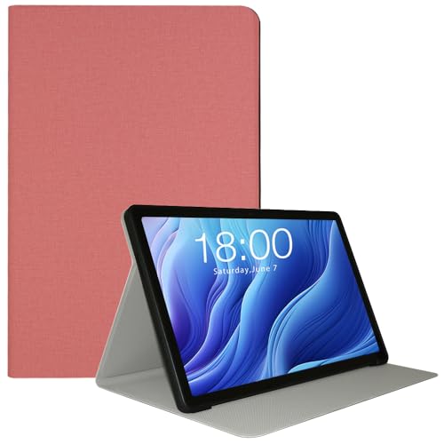 AKNICI Hülle für TECLAST T60 Top Gaming Tablet 12 Zoll, Ultra Dünn PU Leder Folio Schutzhülle mit Auto Schlafen Wachen Weiche TPU Rückseite Abdeckung Klappständer für TECLAST T60, Rosa von AKNICI