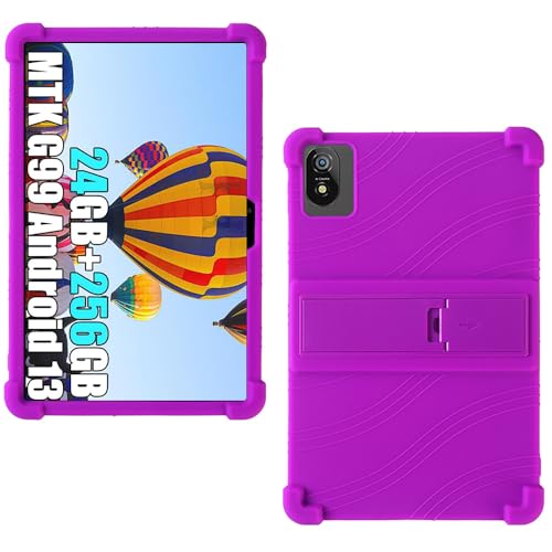 AKNICI Silikon Hülle für Blackview TAB18 12 Zoll Tablet mit Integrierter Ständer, Weiches Schutzhülle Cover Case für Blackview TAB18 12 Zoll Tablet, Lila von AKNICI