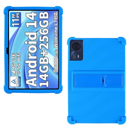 AKNICI Silikon Hülle für TECLAST T50HD Android 14 Tablet 10.95 Zoll mit Integrierter Ständer, Weiches Schutzhülle Cover Case für TECLAST T50HD Tablet 10.95 Zoll, Blau von AKNICI