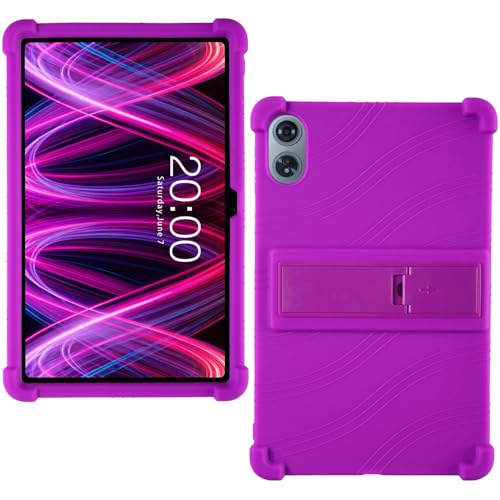 AKNICI Silikon Hülle für TECLAST T60Plus 90Hz Tablet 12'' Zoll mit Integrierter Ständer, Weiches Schutzhülle Cover Case für TECLAST T60Plus 90Hz Tablet 12'' Zoll, Lila von AKNICI