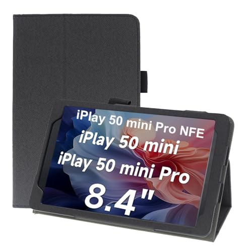 AKNICI Tablet Hülle für ALLDOCUBE iPlay 50 Mini Pro/NFE 8 Zoll, PU Leder Abdeckung Klappständer Case Cover Schutzhülle (Schwarz) von AKNICI
