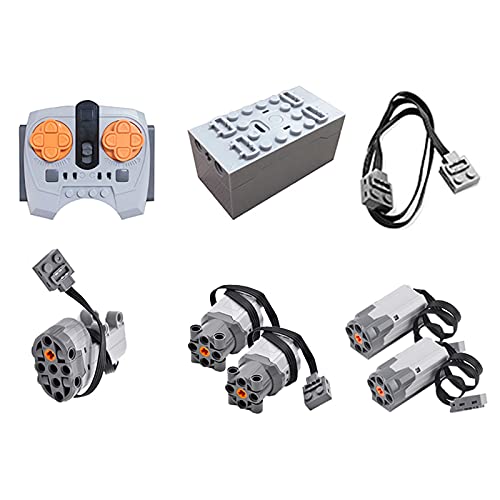 Power Functions Set, Motoren Set mit Motor, Fernbedienung, Batteriebox, M/L-motor, Extension Wire Kompatibel mit vielen Modellen (#4) von AKOGD
