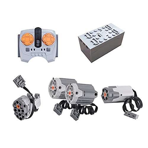 Power Functions Set, Motoren Set mit Motor, Fernbedienung, Batteriebox, XL/M-motor Kompatibel mit vielen Modellen (#3) von AKOGD