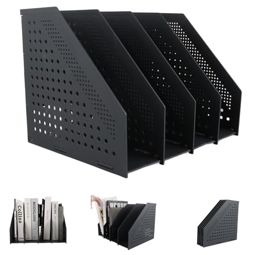 AKOLAFE Faltbarer Stehsammler A4 Kunststoff mit 4 Fächer Stehordner Plastik Zeitschriftensammler Schwarz Robust Zeitschriftenhalter Langlebig Schreibtisch Organizer für School, Büro, Studie AKOLAFE Faltbarer Stehsammler A4 Kunststoff mit 4 Fächer Stehordner Plastik Zeitschriftensammler Schwarz Robust Zeitschriftenhalter Langlebig Schreibtisch Organizer für School, Büro, Studie von AKOLAFE
