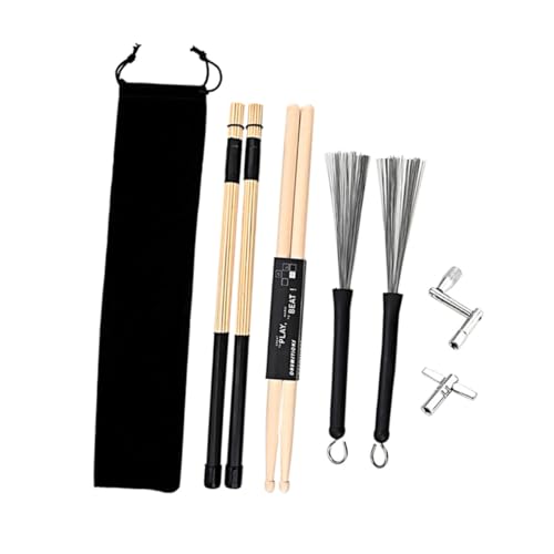 AKOOSY 1 Satz Trommeldraht Schlagzeug Stöcke Instrument Trommelbürsten Hickory Zubehör Für Musiktrommeln Trommelzubehör Aus Holz Performance-drumstick Percussion-stick Holzkeule Hölzern von AKOOSY