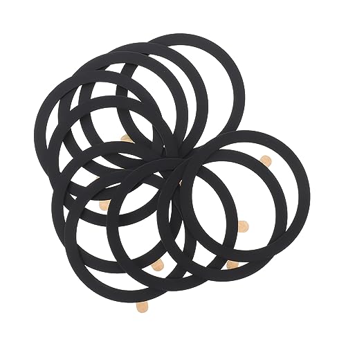 AKOOSY 10 Stück Handyring Aus Eisenblech Magnetischer Telefongriff Magnetring Magnetischer Autotelefonhalter Magnetischer Handyhalter Fürs Auto Metallaufkleber 430er Edelstahl Black von AKOOSY
