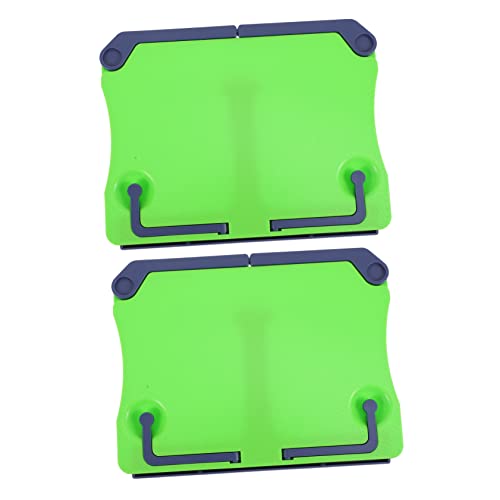 AKOOSY 2 Stück Notenständer bookend buchstützen bücher regal Stabiler Musikständer bucherregal für mehrere steht Inhaber verstellbarer Musikständer Musik-Score-Unterstützung Abs Green von AKOOSY