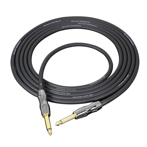 AKOOSY Elektrisches Gitarrenkabel Geräuschreduzierendes Audiokabel für Gitarre und Keyboard für Lautsprecherverbindungen und Professionelle Audiogeräte Langlebig und Einfach von AKOOSY