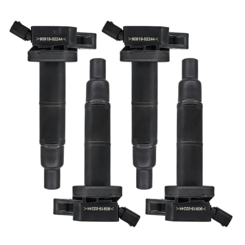 Zündschlüsselschalter 4PC Für Lexus HS250h Auto Schwarz Zündspulen Motor Komponenten Für Corolla Matrix 2,4 L Für Pontiac Für Vibe Für Scion TC XB 90919-02244 Zündschalter von AKOUFALL