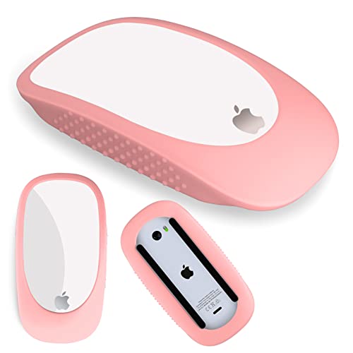 AKSHFETH Silikon-Schutzhülle für Apple Magic Mouse 2, iMac Magic Mouse Cover Case für Apple Magic Mouse 1 & II, Anti-Drop-Schutzhülle, Rosa von AKSHFETH