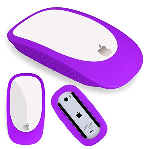AKSHFETH Silikon-Schutzhülle für Apple Magic Mouse 2, iMac Magic Mouse Cover Case für Apple Magic Mouse 1 & II, Anti-Drop-Schutzhülle (lila) von AKSHFETH