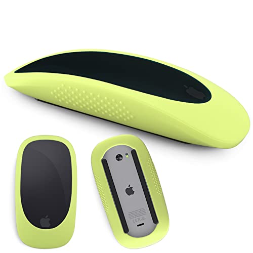 Silikon-Mausabdeckung für Apple Magic Mouse I&ii iMac Mouse Cover Case Apple Mouse 2 Skin, Anti-Drop Mouse Glove (Glow Green) von AKSHFETH