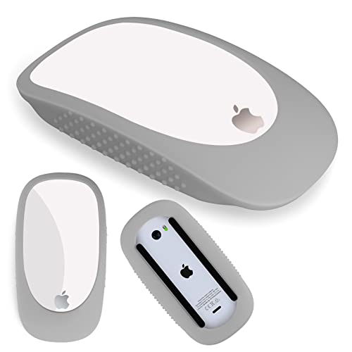 Ultradünne Schutzhülle für Apple Magic Mouse 1 & Apple Magic Mouse 2, Silikon-Schutzhülle mit Griff für Magic Mouse 1 & II, Anti-Drop Schutzhülle (Grau) von AKSHFETH