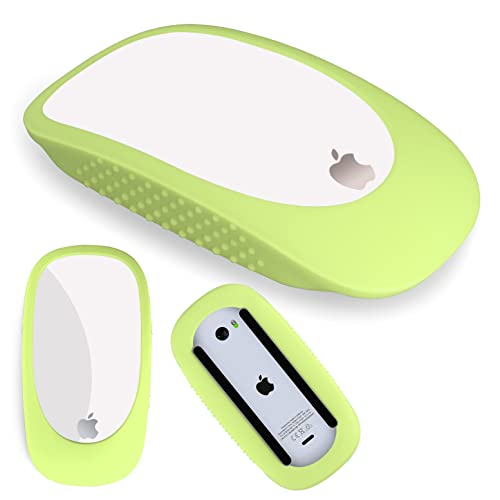 Ultradünne Schutzhülle für Apple Magic Mouse 1 & Apple Magic Mouse 2, Silikon-Schutzhülle mit Griff für Magic Mouse 1 & II, Anti-Drop Schutzhülle (leuchtend) von AKSHFETH