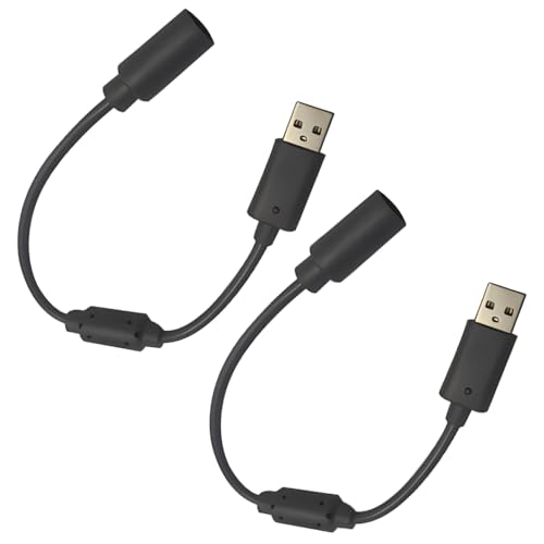 AKSIQIOL Premium Breakaway USB-Kabel für Xbox One/Series X|S, Xbox 360 & PC – unverzichtbarer Ersatz für Thrustmaster, Logitech G920 und mehr Lenkräder, schwarz, 2 Stück von AKSIQIOL