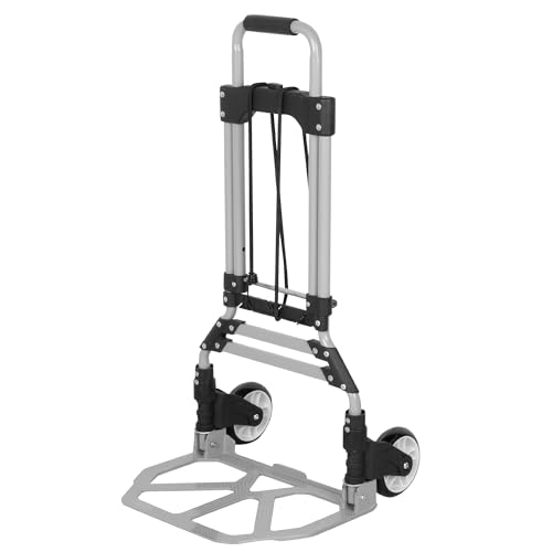 AKTIVE Mehrzweck-Strandwagen, Maße 40 x 40 x 75/100 cm, ausziehbar, aus Aluminium, mit elastischer Kordel für zusätzliche Befestigung, belastbar bis 70 kg, Transportwagen (62458) von AKTIVE
