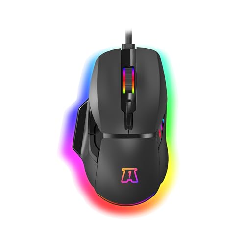 AKUMA - Gaming Maus Otaku M05 12800DPI RGB-LED-Hintergrundbeleuchtung – Optischer Sensor von 1200 bis 12800 DPI – 7 Tasten – programmierbar – komfortabel und leicht – kompatibel mit PC/PS4/PS5/Xbox – von AKUMA