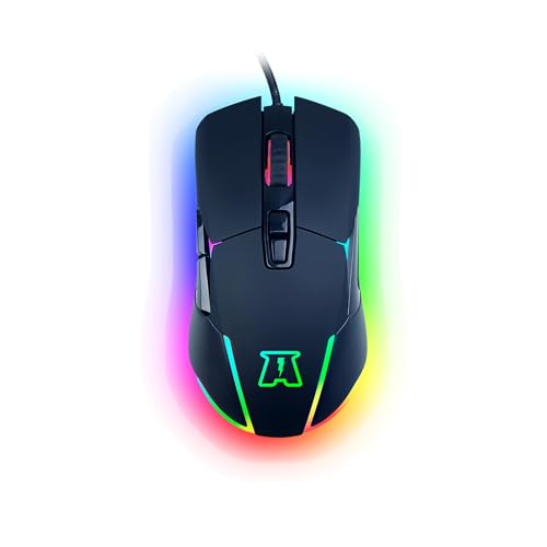 AKUMA - Otaku M03 Gaming-Maus 7200DPI RGB-LED-Hintergrundbeleuchtung – Optischer Sensor von 1200 bis 7200 DPI – 7 Tasten – programmierbar – komfortabel und leicht – kompatibel mit PC/PS4/PS5/Xbox – von AKUMA