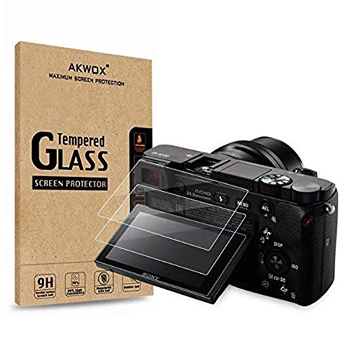 3 Stück Schutzfolie für Sony DSLR Alpha A6000 A6300 A5000 NEX-3 NEX-5 NEX-6 NEX-7 Akwox 0.3mm 9H Härtegrad Panzerglasfolie für Sony Kamera Kratzfest Glasfolie von AKWOX