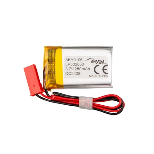 3.7V 250mAh Batterie Akku LP502030 Lithium Polymer Akyga AKY0106 Li-Po Akku PCM JST 2-Polig Anschluss 2,54 15cm von AKYGA