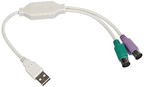 AKYGA AK-AD-15 USB A Stecker auf 2x PS/2 Buchse Y Maus Adapter mit kabel 25cm von AKYGA
