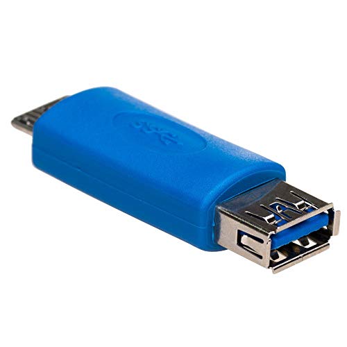 AKYGA AK-AD-25 Adapter-Konverter USB 3.0 A-Buchse auf Micro-B-Stecker blau von AKYGA