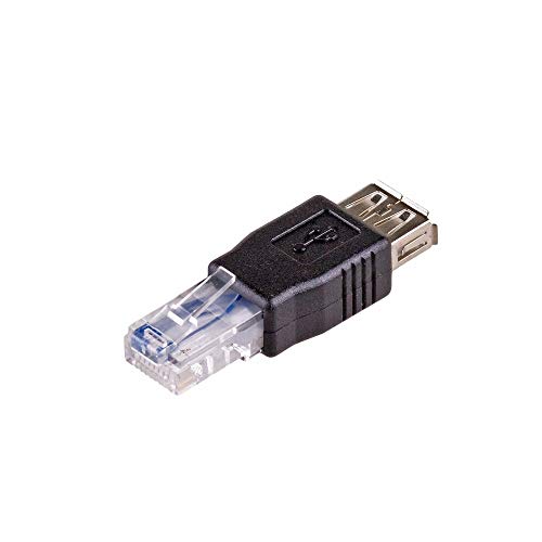 AKYGA AK-AD-27 USB A 2.0 Buchse auf Ethernet RJ45 Stecker Adapter Konverter, schwarz von AKYGA
