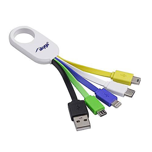 AKYGA AK-AD-51 Multi Adapter 5in1 USB A USB C Micro Mini USB Lightning Ladekabel von AKYGA