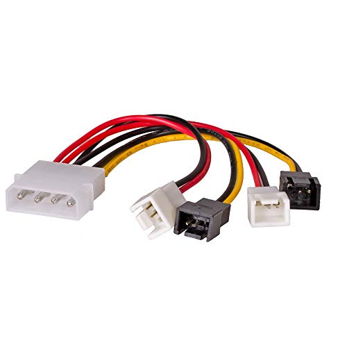 AKYGA AK-CA-34 Molex Stecker auf 2X 3 pin 12V / 2X 3 pin 5V Adapter Stromkabel von AKYGA