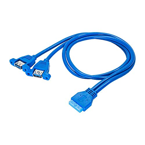 AKYGA AK-CA-62 2X USB A 3.0 Buchse auf USB 19 pin Buchse Adapter Kabel 65cm AKYGA AK-CA-62 2X USB A 3.0 Buchse auf USB 19 pin Buchse Adapter Kabel 65cm von AKYGA